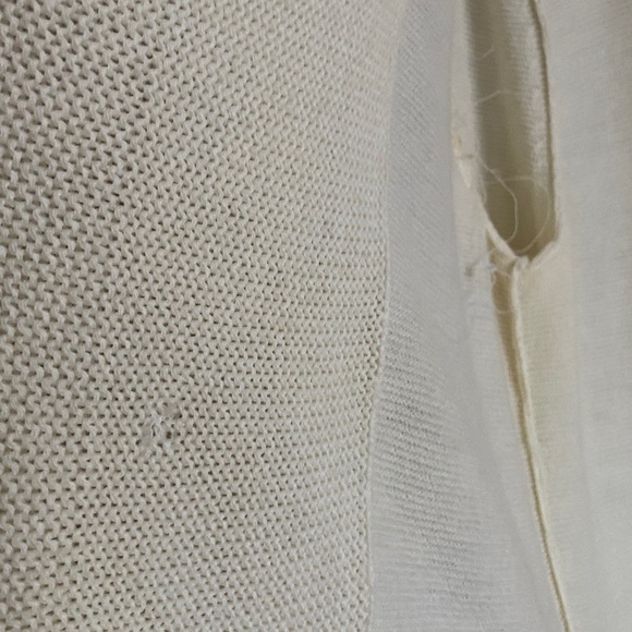 Eileen Fisher Open Front Ivory Women's  Merino Wool Cardigan M - Picture 9 of 15